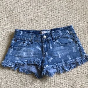 Girls cut off shorts. Size 12